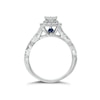 Thumbnail Image 2 of Vera Wang  Platinum 0.95ct Total Diamond Princess Halo Ring
