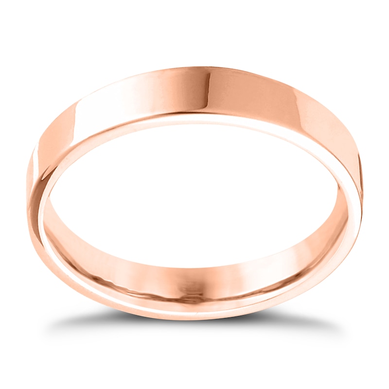 9ct Rose Gold Extra Heavy Flat Court 5mm Ring