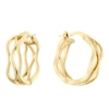 Thumbnail Image 0 of 9ct Yellow Gold Triple Wave Hoop Earrings