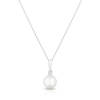 Thumbnail Image 2 of 9ct White Gold Cultured Freshwater Pearl & Diamond Pendant