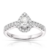 Thumbnail Image 0 of Platinum 0.75ct Total Diamond Pear Cut Solitaire Halo Ring