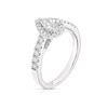 Thumbnail Image 1 of Platinum 0.75ct Total Diamond Pear Cut Solitaire Halo Ring