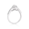 Thumbnail Image 2 of Platinum 0.75ct Total Diamond Pear Cut Solitaire Halo Ring