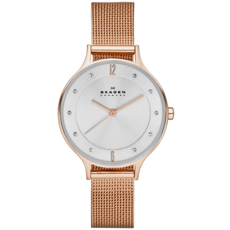 Skagen Anita Ladies' Rose Gold-Tone Bracelet Watch
