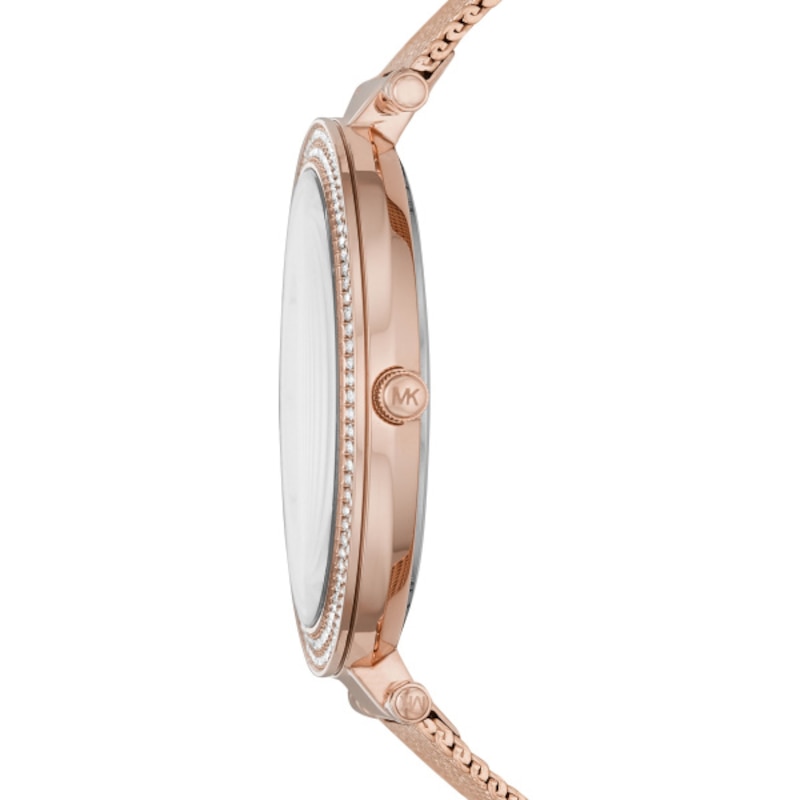 Michael Kors Darci Ladies' Rose Gold-Tone Mesh Bracelet Watch