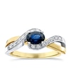 Thumbnail Image 0 of 9ct Yellow Gold Sapphire & Diamond Ring