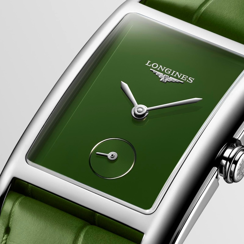 Longines DolceVita Ladies' Green Dial & Leather Strap Watch