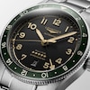 Thumbnail Image 3 of Longines Spirit Zulu Time Black Dial & Stainless Steel Bracelet Watch