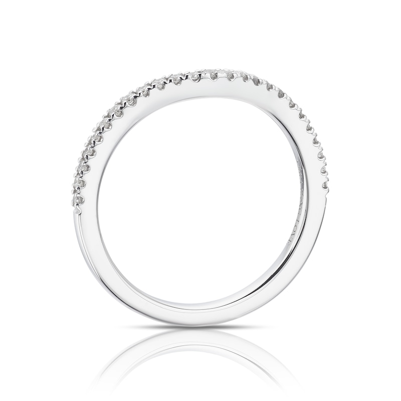 Vera Wang 18ct White Gold 0.14ct Diamond Total Wishbone Ring