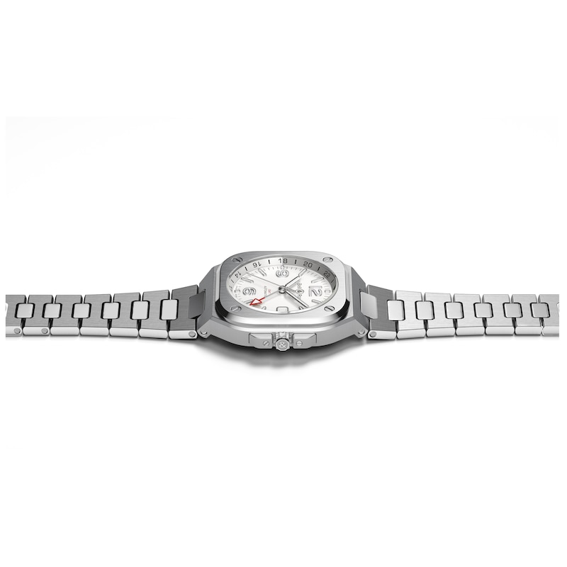 Bell & Ross BR 05 GMT Men's White Dial & Stainless Steel Watch