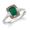 Thumbnail Image 0 of Le Vian 14ct White Gold Emerald & 0.14ct Diamond Ring