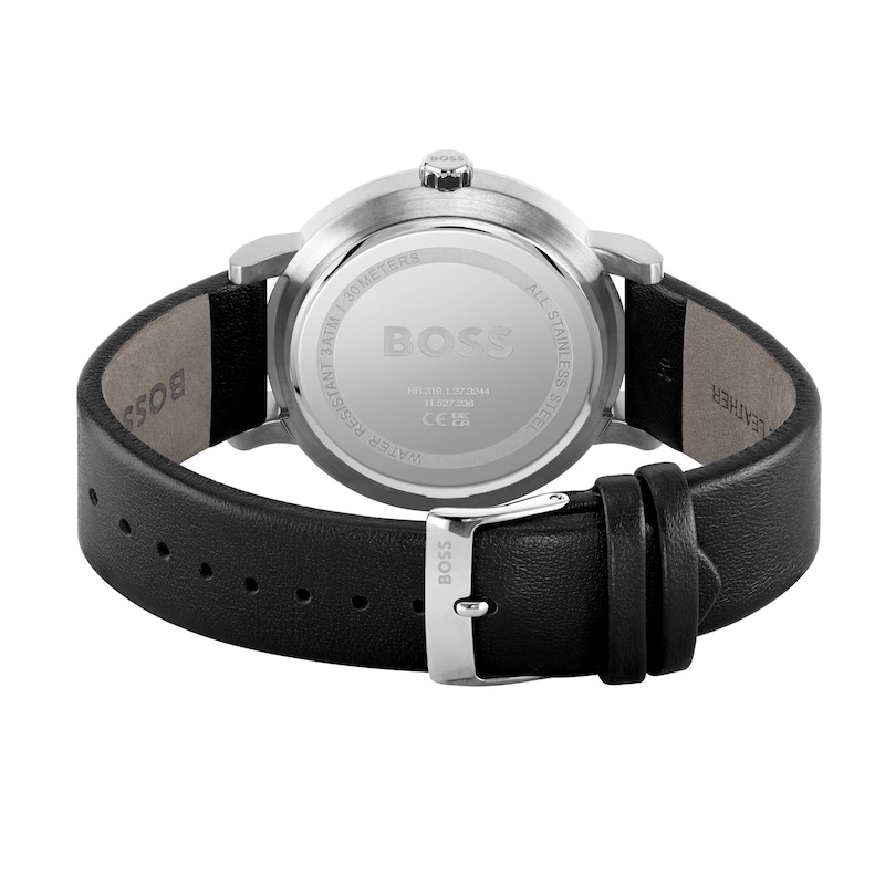 BOSS Confidence Men's Watch & Leather Bracelet Gift Set
