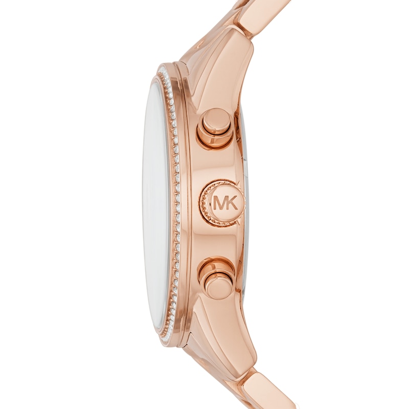 Michael Kors Ritz Ladies' Chronograph Rose Gold-Tone Bracelet Watch