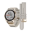 Thumbnail Image 6 of Garmin Fenix 7S Solar Cream Silicone Strap Smartwatch