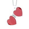 Thumbnail Image 1 of Silver & 9ct Rose Gold 18 Inch Diamond Heart Locket