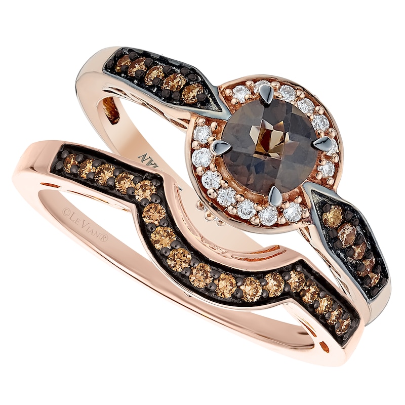 Le Vian 14ct Rose Gold 0.29ct Chocolate Diamond Shaped Ring