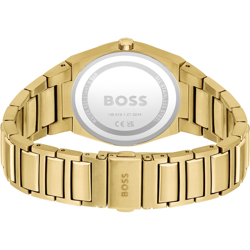BOSS Steer Ladies' Yellow Gold-Tone Bracelet Watch