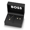 Thumbnail Image 1 of BOSS Medallion Ladies' Yellow Gold-Tone Necklace & Earrings
