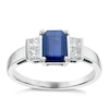 Thumbnail Image 0 of 18ct White Gold Sapphire & 0.26ct Diamond Ring