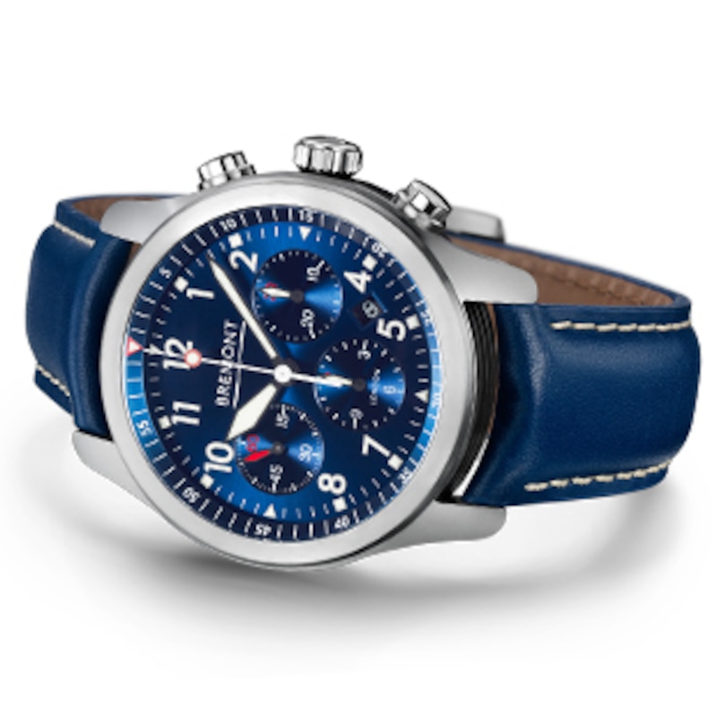 Bremont ALT-P2-JET Pilot Men's Blue Leather Strap Watch