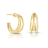Thumbnail Image 0 of 9ct Yellow Gold Three Row Small Hoop Stud Earrings