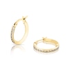 Thumbnail Image 0 of 9ct Yellow Gold Cubic Zirconia Channel Set Hoop Earrings
