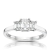 Thumbnail Image 0 of Platinum 1ct Total Diamond Emerald Cut Trilogy Ring
