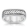 Thumbnail Image 0 of Sterling Silver 925 Men's Woven Pattern Ring