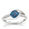 Thumbnail Image 0 of 9ct White Gold Cubic Zirconia & Created Alexandrite Ring