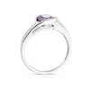 Thumbnail Image 2 of 9ct White Gold Cubic Zirconia & Created Alexandrite Ring