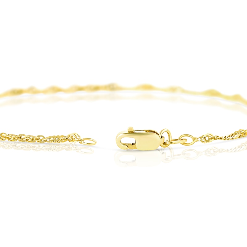 9ct Yellow Gold 7 Inch Twist Curb Chain Bracelet