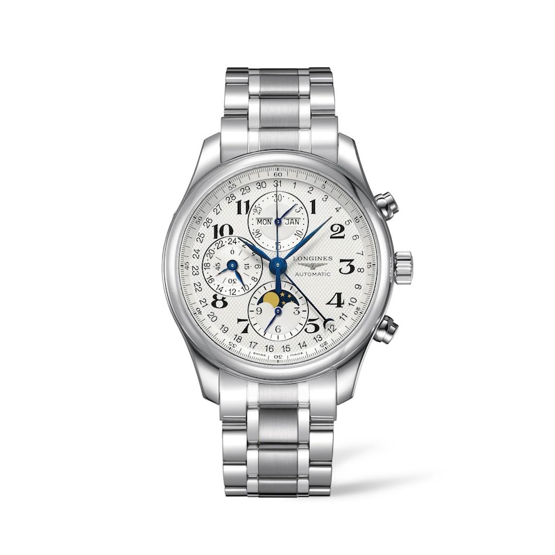 Longines Master Collection Moonphase Steel Bracelet Watch
