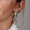 Thumbnail Image 2 of Lucy Quartermaine Art Deco Silver White Topaz Hoop Earrings