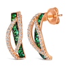 Thumbnail Image 0 of Le Vian 14ct Rose Gold Emerald 0.37ct Diamond Earrings