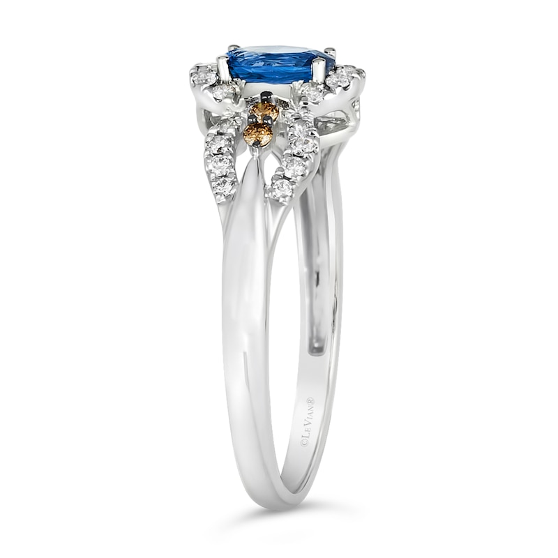 Le Vian 14ct White Gold Sapphire 0.23ct Diamond Ring