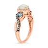 Thumbnail Image 3 of Le Vian 14ct Rose Gold Opal & Topaz 0.23ct Diamond Ring