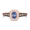 Thumbnail Image 1 of Le Vian 14ct Rose Gold Sapphire 0.45ct Total Diamond Ring