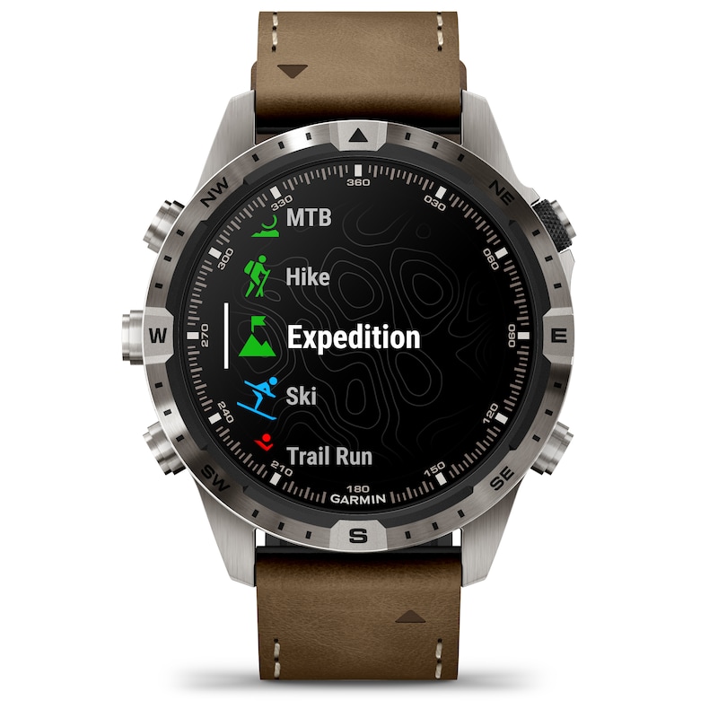 Garmin MARQ Adventurer (Gen2) Brown Leather Strap Smartwatch