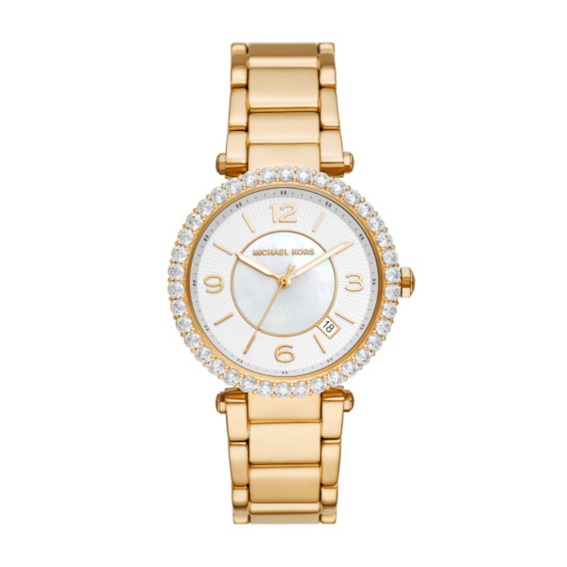 Michael Kors Parker Ladies' Yellow Gold-Tone Bracelet Watch