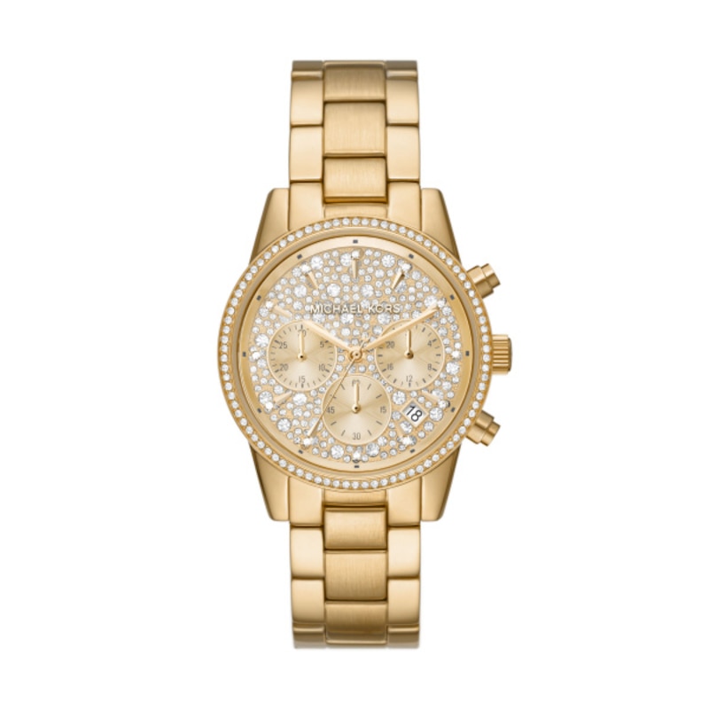 Michael Kors Ritz Ladies' Yellow Gold-Tone Bracelet Watch