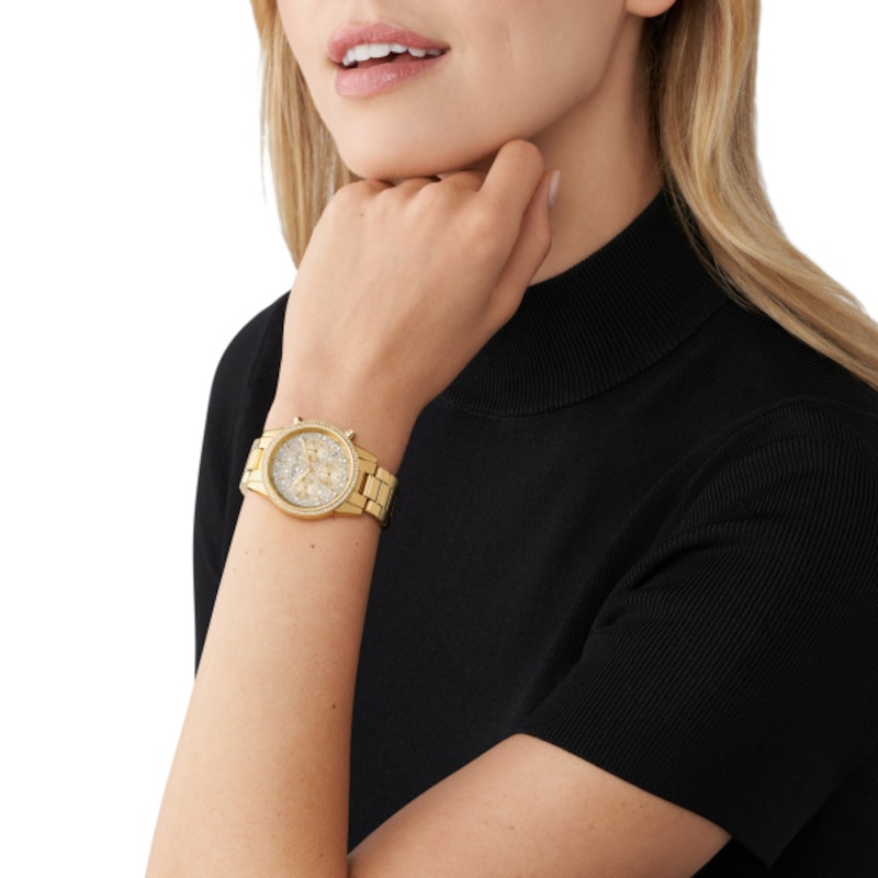 Michael Kors Ritz Ladies' Yellow Gold-Tone Bracelet Watch