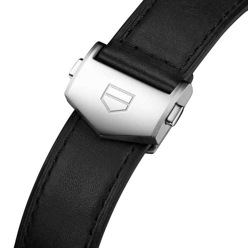 TAG Heuer Carrera Men's Black Calfskin Leather Strap Watch
