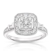 Thumbnail Image 0 of 9ct White Gold 0.60ct Total Diamond Cushion Cluster Ring