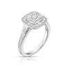Thumbnail Image 1 of 9ct White Gold 0.60ct Total Diamond Cushion Cluster Ring