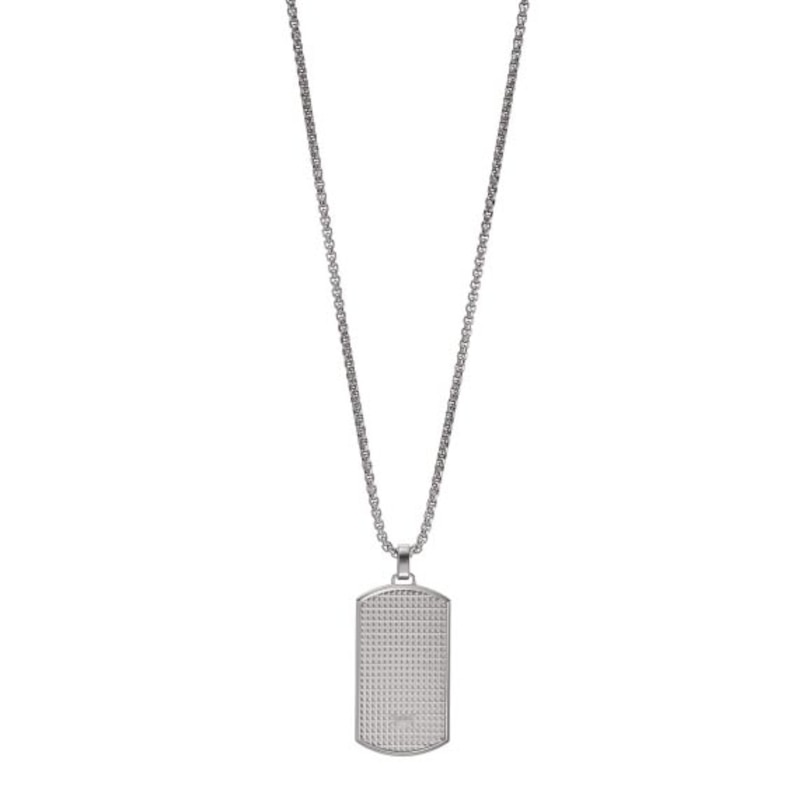 Emporio Armani Men's Stainless Steel Dog Tag Necklace