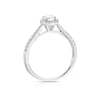 Thumbnail Image 2 of Origin Platinum 0.50ct Total Diamond Oval Cut Halo Ring
