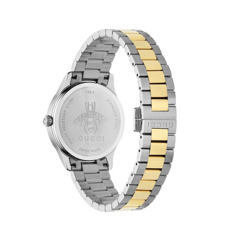 Gucci G-Timeless 34mm Two-Tone Bracelet Watch