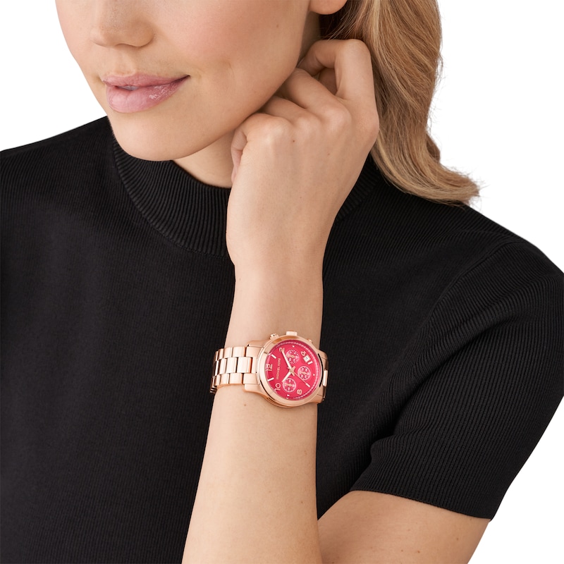Michael Kors Runway Ladies' Rose Gold-Tone Watch