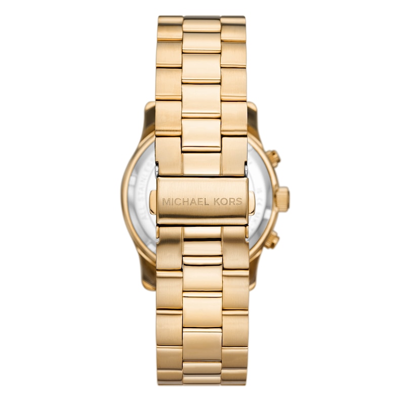 Michael Kors Runway Ladies' Blue Dial & Gold-Tone Bracelet Watch