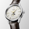 Thumbnail Image 1 of Longines Flagship Heritage Moonphase Opaline Dial & Brown Leather Strap Watch